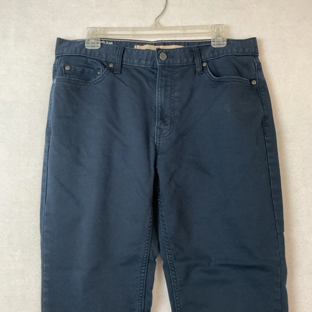 Banana Republic Mens Navy Blue Travel Jean Slim Straight Pants 34x28